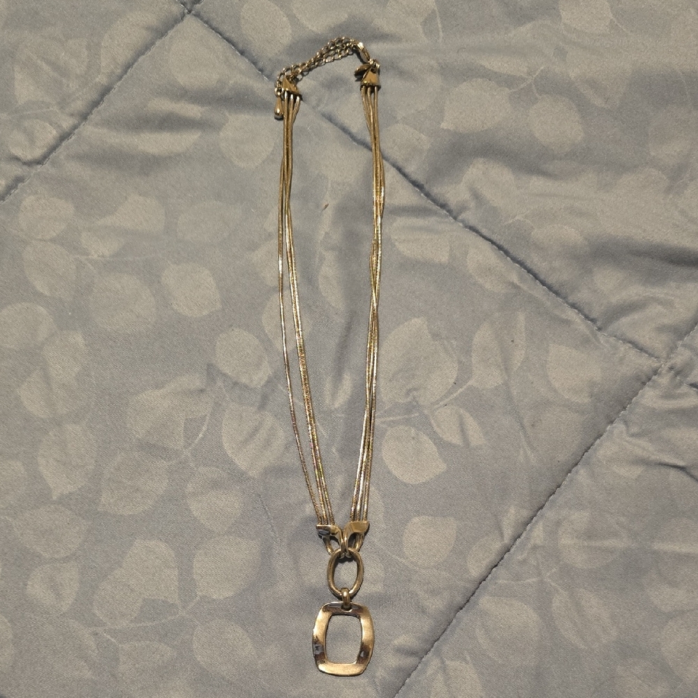 Silver Multi-Strand Pendant Necklace